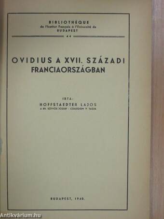 Ovidius a XVII. századi Franciaországban