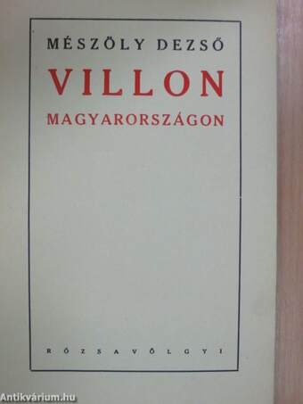 Villon Magyarországon