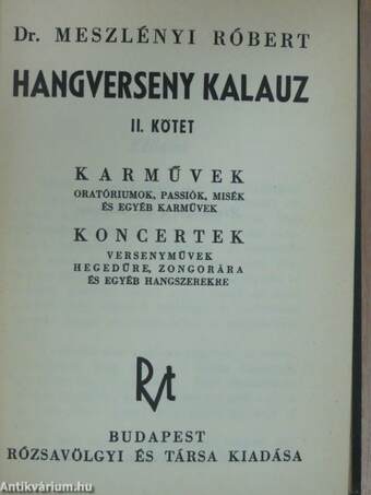 Hangverseny kalauz II.