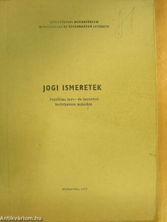 Jogi ismeretek