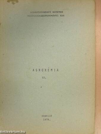 Agrokémia II.