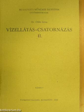 Vízellátás-csatornázás II.