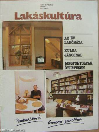 Lakáskultúra 1989. január-december