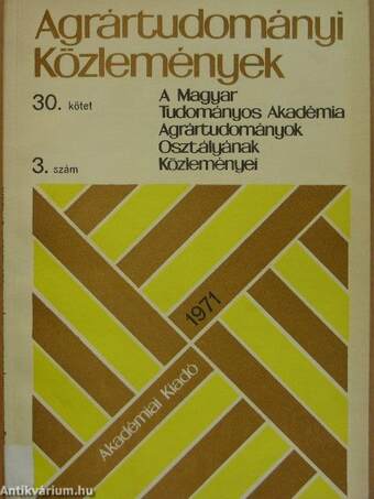 Agrártudományi Közlemények 1971/3