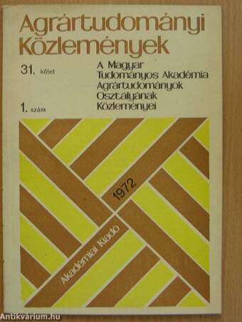 Agrártudományi Közlemények 1972/1.