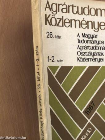 Agrártudományi Közlemények 1967/1-2.