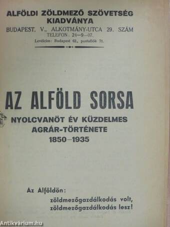 Az Alföld sorsa