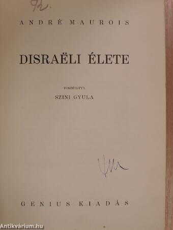 Disraeli élete