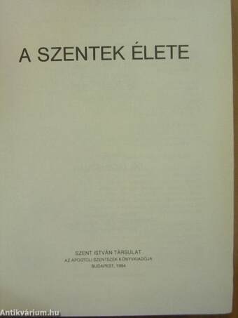 A szentek élete