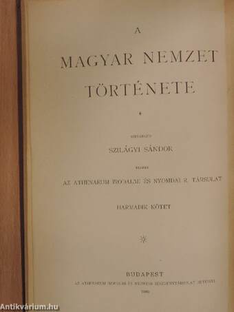 A magyar nemzet története III.