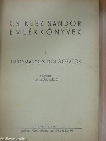 Csikesz Sándor Emlékkönyvek 2. 