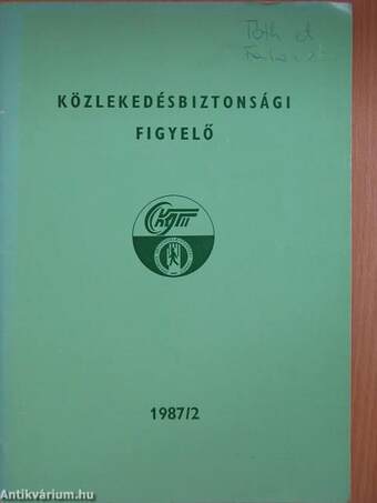 Közlekedésbiztonsági figyelő 1987/2.