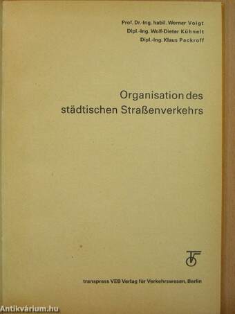 Organisation des städtischen Straßenverkehrs