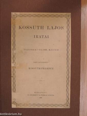 Kossuth Lajos iratai XII.