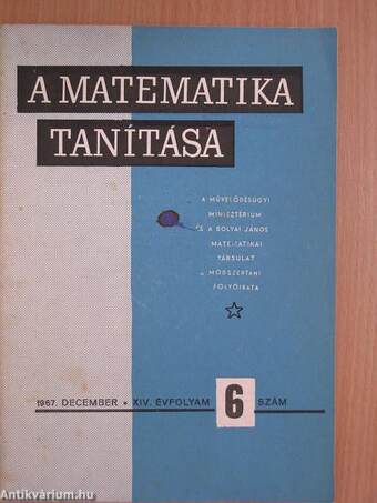 A matematika tanítása 1967. december