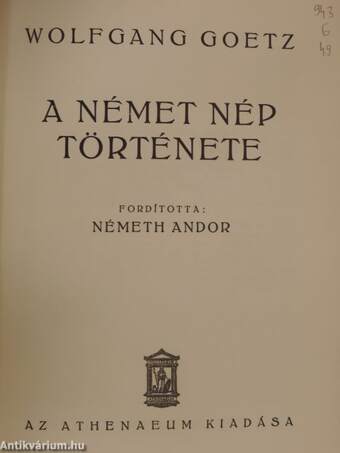 A német nép története