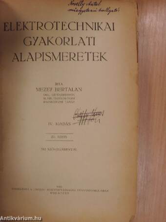 Elektrotechnikai gyakorlati alapismeretek