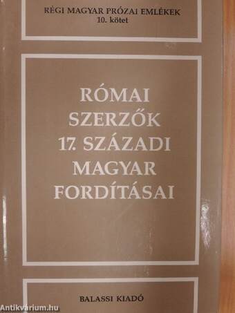 Római szerzők 17. századi magyar fordításai