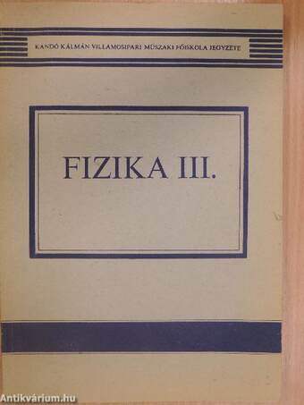 Fizika III.