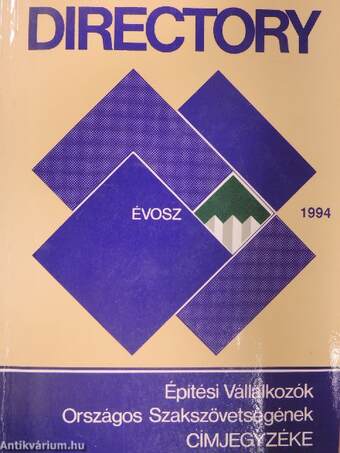 Építési Vállalkozók Országos Szakszövetségének címjegyzéke 1994