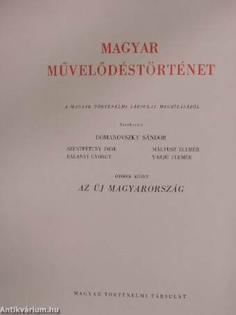 Magyar művelődéstörténet 5.