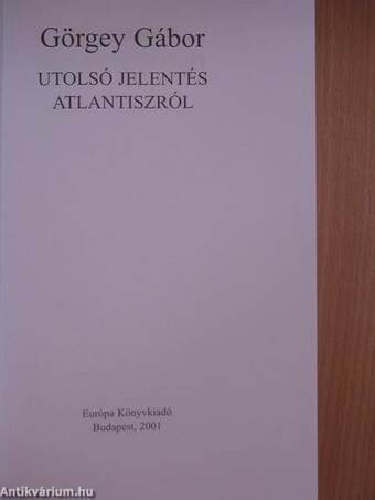 Utolsó jelentés Atlantiszról