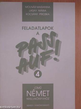 Feladatlapok a Pass auf! 4. című német nyelvkönyvhöz