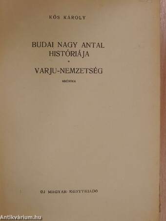 Budai Nagy Antal históriája/Varju-nemzetség