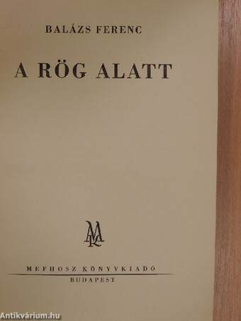 A rög alatt