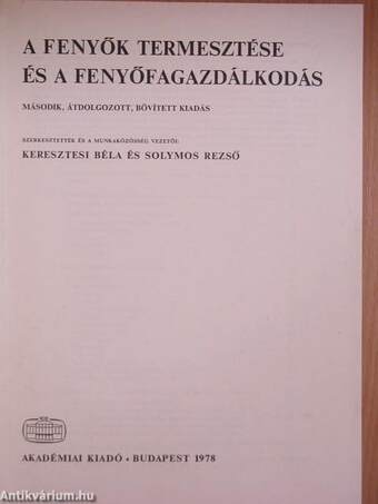 A fenyők termesztése és a fenyőfagazdálkodás