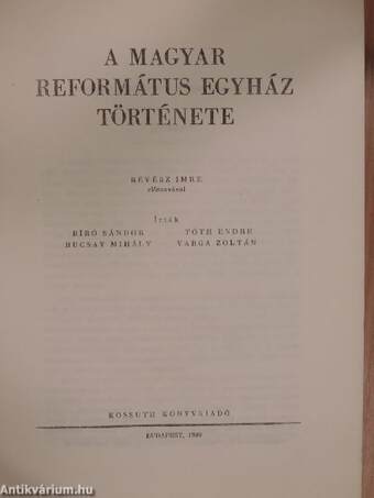 A magyar református egyház története