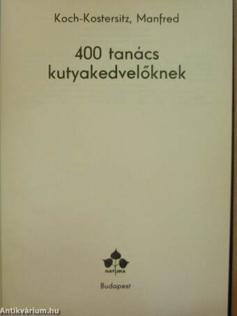 400 tanács kutyakedvelőknek