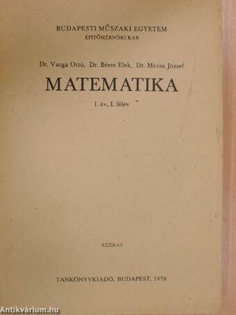 Matematika 1/I.