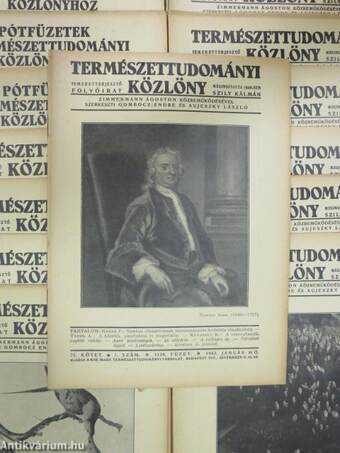 Természettudományi Közlöny 1943. január-december/Pótfüzetek a Természettudományi Közlönyhöz 1943. január-december