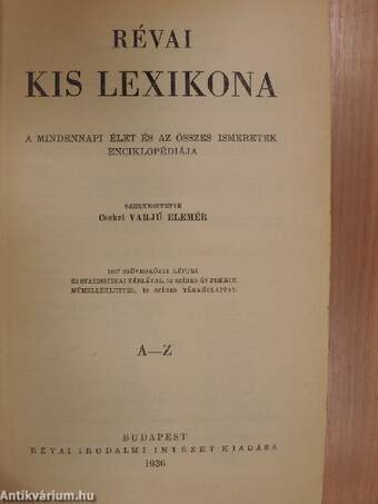 Révai kis lexikona A-Z