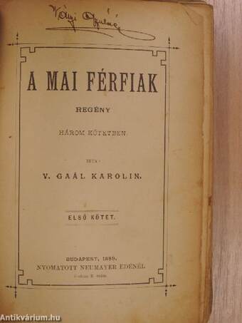 A mai férfiak I-III.