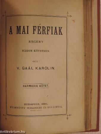 A mai férfiak I-III.