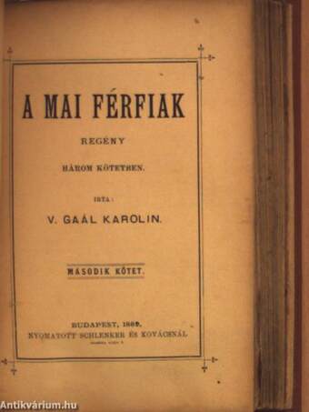 A mai férfiak I-III.