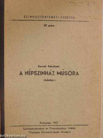 A Népszinház műsora