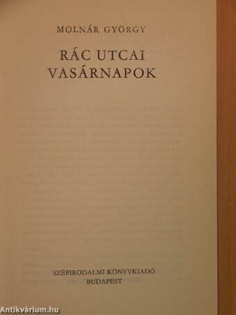 Rác utcai vasárnapok