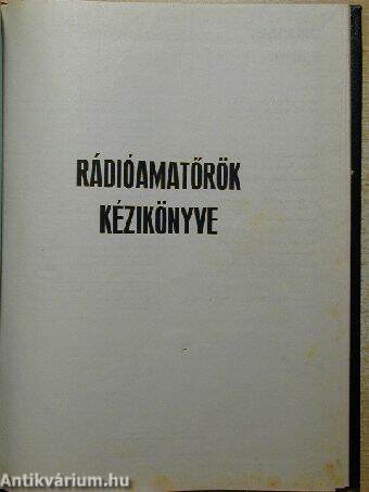 Rádióamatőrök kézikönyve 1978