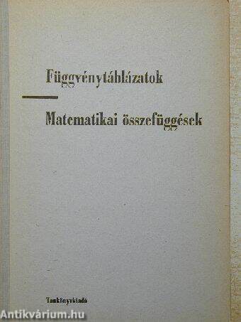 Függvénytáblázatok