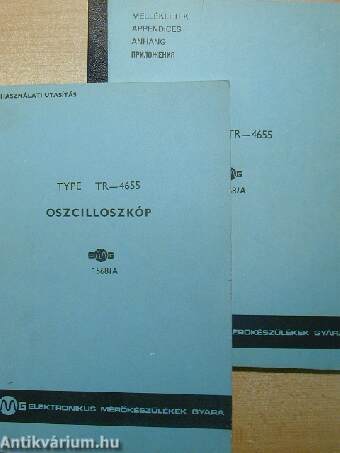 TYPE TR-4655 Oszcilloszkóp/Alkatrészjegyzék