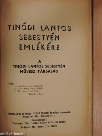 Tinódi Lantos Sebestyén emlékére