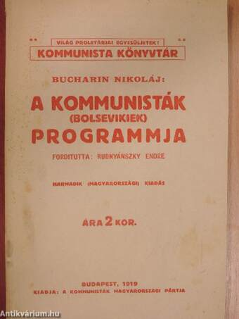 A kommunisták (bolsevikiek) programmja