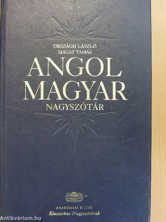 Angol-magyar nagyszótár