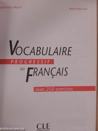 Vocabulaire progressif du Francais - Niveau intermédiaire