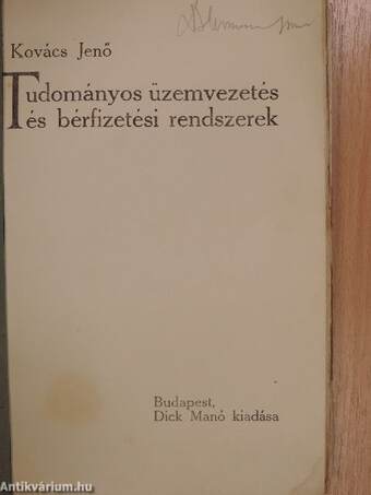 Tudományos üzemvezetés és bérfizetési rendszerek