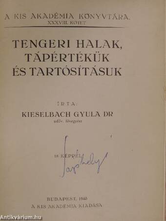 Tengeri halak, tápértékük és tartósításuk