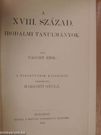 A XVIII. század